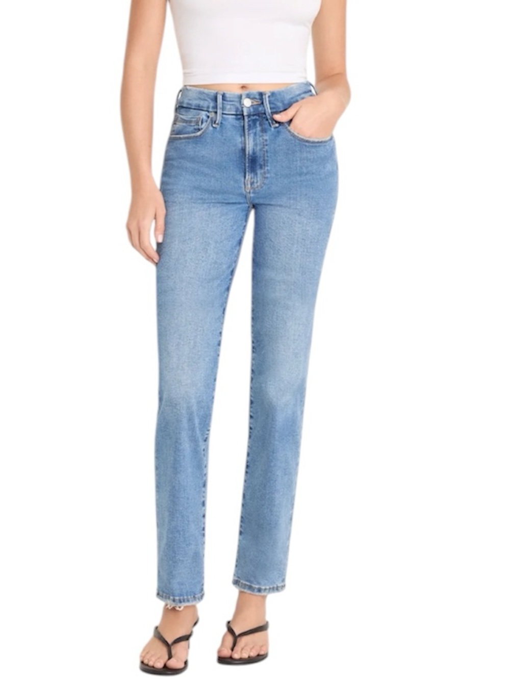 Good American Always Fits Good Legs Straight Jeans size 20-26 - Picture 2 of 10